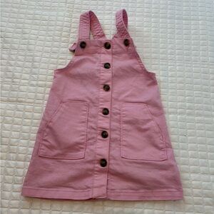 Wonder Nation Pink Kids Button-Up Overalls